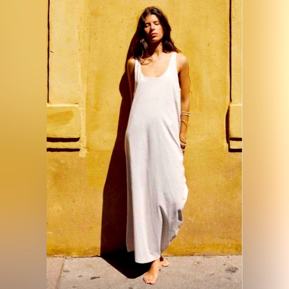 Tank dress with gathered bottom